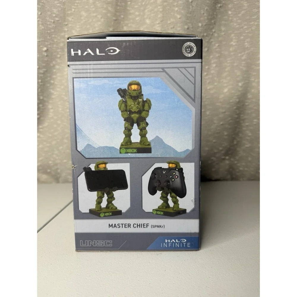 Halo Master Chief Controller Stand Cable Guys with Light Up Base Halo Infinite